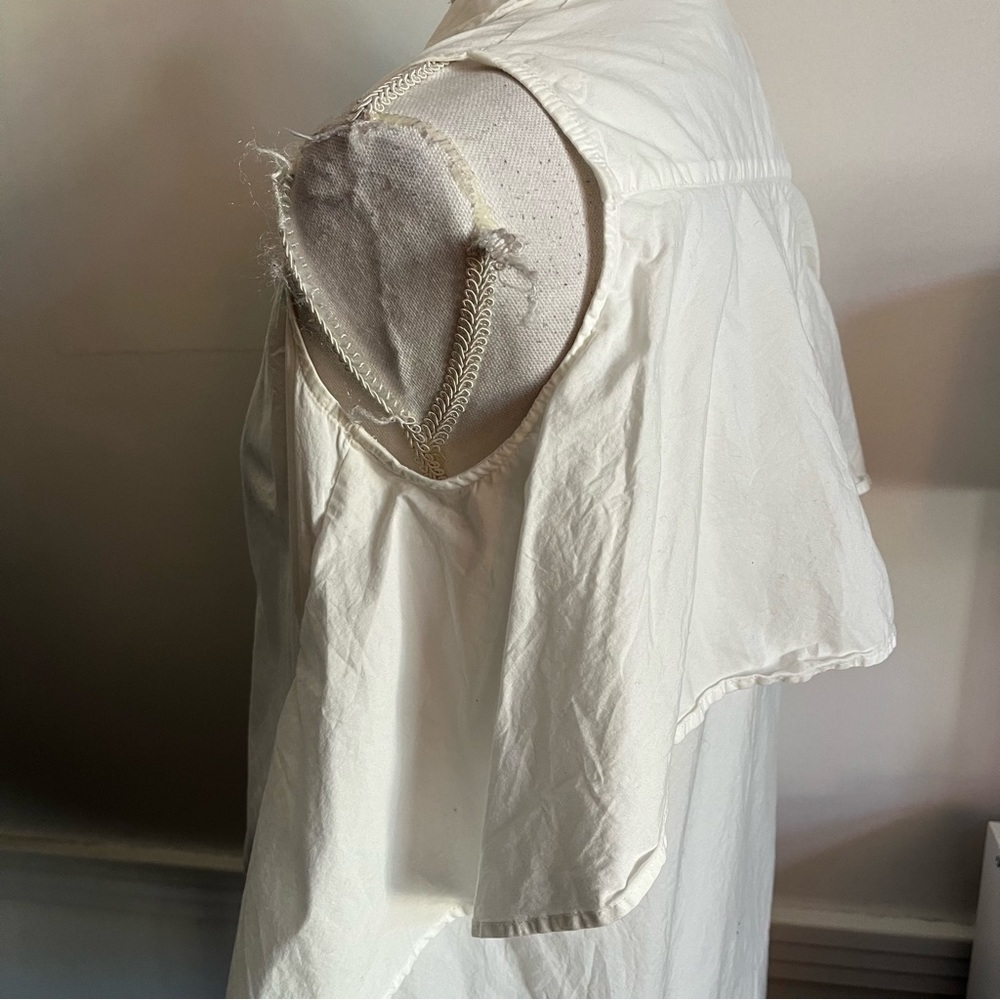 Peter Som • White Ruffle Button Front Tank Top - Picture 9 of 14